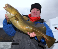 Les McBride with a typical Icelandic cod