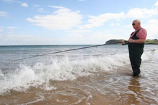 Light tackle beach fishing in the north of Ireland.