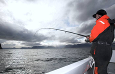 Top Angler Stuart Cresswell boat fishing in the west Fjords of Iceland