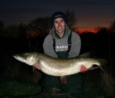 A last gasp 24lb 12oz pike makes the perfect end to a winters day.