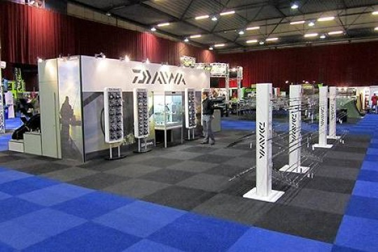 The Daiwa stand at the Zwolle carp show The Daiwa stand at the Zwolle carp show