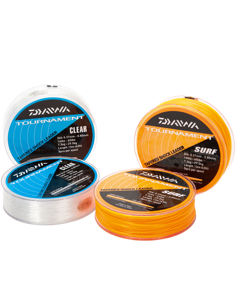 Daiwa Tournament Tapered Shock Leaders All Colours Coarse Match Fishing 